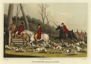 Caça à raposa indo para a tampa (chromolitho) de Henry Thomas Alken