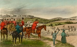 O Sr. Jorrocks telegrafa a Fox, 1838 de Henry Thomas Alken