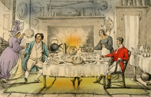 Sr. Jorrockss Hunt Breakfast: uma surpresa terrível, 1838 de Henry Thomas Alken