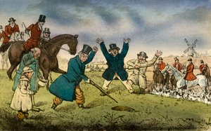 Tom velho, a lebre veterana e suas experiências, 1838 de Henry Thomas Alken
