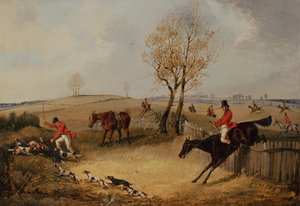 Por cima da cerca (óleo sobre tela) de Henry Thomas Alken