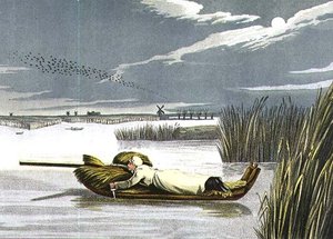 Sledging: Trabalhando até um Wake, aquatinted por I. Clark, pub. por Thomas McLean de Henry Thomas Alken