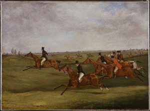 The Grand Leicestershire Steeplechase, 12 de março de 1829: Indo no ritmo de Henry Thomas Alken