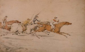 Os últimos dois segundos (lápis e aguarela) (par de 85459) de Henry Thomas Alken