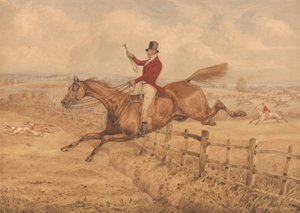 Acima de um Voo de Carris e a Chegar Bem ao Próximo Campo de Henry Thomas Alken