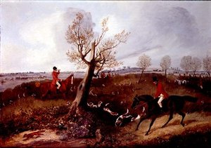 Ver Halloo (um de um conjunto de quatro) (óleo sobre tela) de Henry Thomas Alken