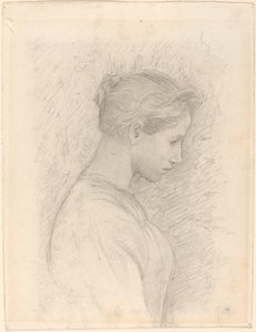 Uma jovem de perfil de Henry Tonks