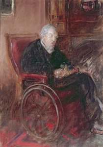 Pai de Henry Tonk em uma cadeira de rodas de Henry Tonks