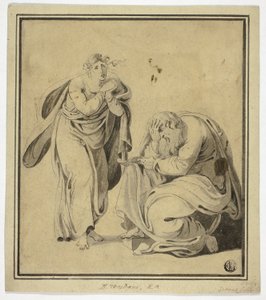 Homem e mulher em atitude de angústia de Henry Tresham