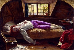 The Death of Chatterton, c.1856 (óleo sobre painel)