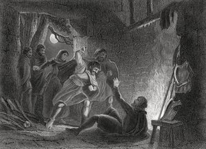 Morte do conde de Desmond, de "The History of Ireland", de Thomas Wright, publicado em c.1854