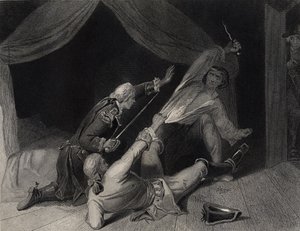 A captura de Lord Edward Fitzgerald por alta traição, gravada por J. Rogers