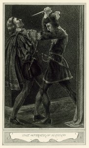 A Duquesa de Malfi, de John Webster: O assassinato de Antonio (litho)