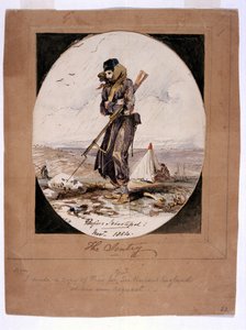 A Sentinela, antes de Sebastopol, 1854 (caneta e tinta com wc no papel)
