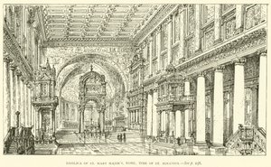Basílica de Santa Maria Maior, Roma, tempo de Santo Inácio (gravura) de Henry William Brewer