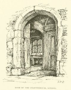Porta do Charterhouse, Londres (gravura) de Henry William Brewer