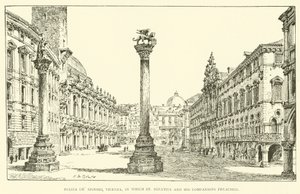 Piazza dei Signori, Vicenza, na qual Santo Inácio e seus companheiros pregavam (gravura) de Henry William Brewer