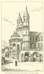 A Catedral e as Ruínas da Casa da Dieta, Minhocas (gravura) de Henry William Brewer