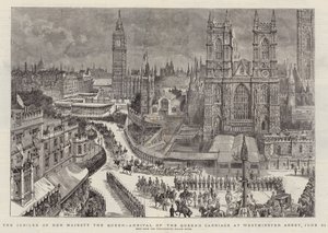 O Jubileu de Sua Majestade a Rainha, Chegada da Carruagem da Rainha na Abadia de Westminster, 21 de junho