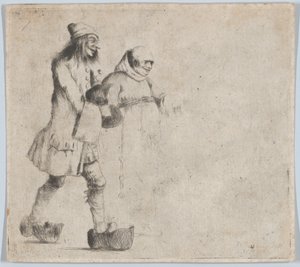 Camponês e monge felizes, 1770. de Henry William Bunbury