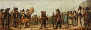 O Urso Dançante (óleo sobre tela) de Henry William Bunbury