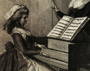 A lição de música de Henry William Bunbury