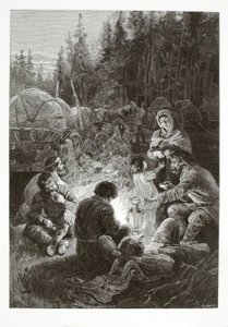 Bivaque de um grupo de camionistas (condutores de Oboz) de Henry Wolf