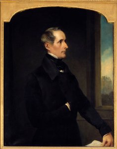 Retrato de Alphonse de Lamartine (1790-1869) poeta e político Pintura de Henry Phillips (1820-1868) 1848 Sol. 1,17x0,9 m Paris,
