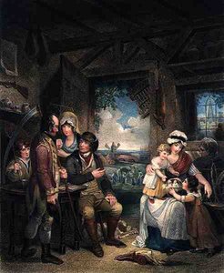 Paz, gravada por John Whessell (c.1760-1823), pub. por T. Simpson e Darling & Thompson, 1798 (gravura de stipple) (par de 125538)