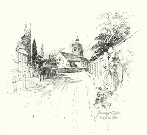 Bromley Chruch, Kent, em 1790 (litho) de Herbert (after) Railton