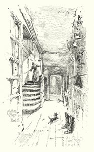 Cheshire Cheese, Fleet Street, Londres (litho) de Herbert (after) Railton
