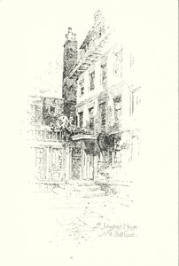 Dr. Johnsons House, No 8 Bolt Court, Londres (litho) de Herbert (after) Railton