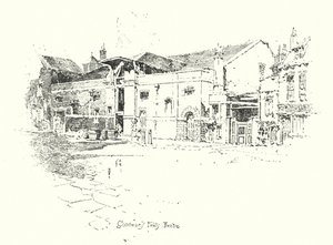 Goodmans Fields Theatre, Londres (litho) de Herbert (after) Railton