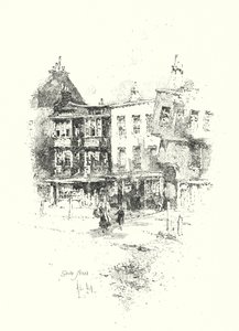Grub Street, Londres (litho) de Herbert (after) Railton