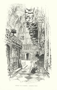Capela de Henrique VII, vista para oeste (litografia) de Herbert (after) Railton
