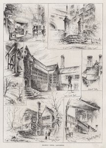 Hoghton Tower, Lancashire (gravura) de Herbert (after) Railton