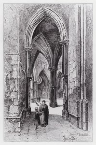 Interior da Igreja do Templo (gravura) de Herbert (after) Railton