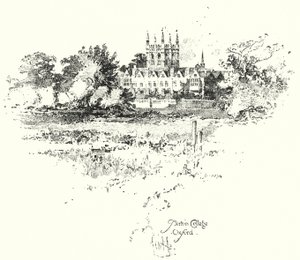Merton College, Oxford (litho) de Herbert (after) Railton