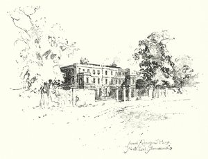 Samuel Richardsons House, North End, Hammersmith (litho) de Herbert (after) Railton