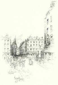 Catedral de St Pauls, de Fleet Street, Londres (litho) de Herbert (after) Railton