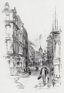 Staple Inn de Southampton Buildings (gravura) de Herbert (after) Railton