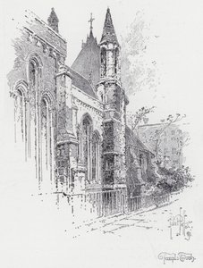 Templo Chruch (gravura) de Herbert (after) Railton