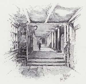Os Claustros (gravura) de Herbert (after) Railton