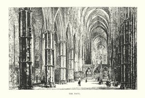 O interior da nave (litografia) de Herbert (after) Railton