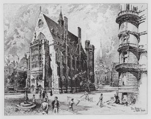 A Biblioteca, Templo do Meio (gravura) de Herbert (after) Railton