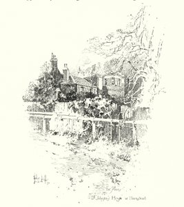 O Priorado, Dr. Johnsons House, em Hampstead, Londres (litho) de Herbert (after) Railton