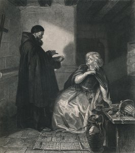 Julieta na Cela do Frei Lawrence Romeu e Julieta, c1870