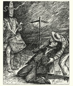 Lendas de Ingoldsby: O Baterista Morto (litografia) de Herbert Cole