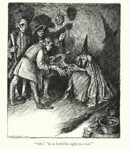 Lendas de Ingoldsby: A Mão da Glória (litografia) de Herbert Cole