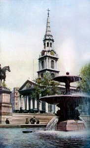 Igreja de St Martin-in-the-Fields, Trafalgar Square, Londres, c1930s.